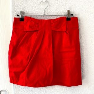 ASOS red miniskirt with pockets